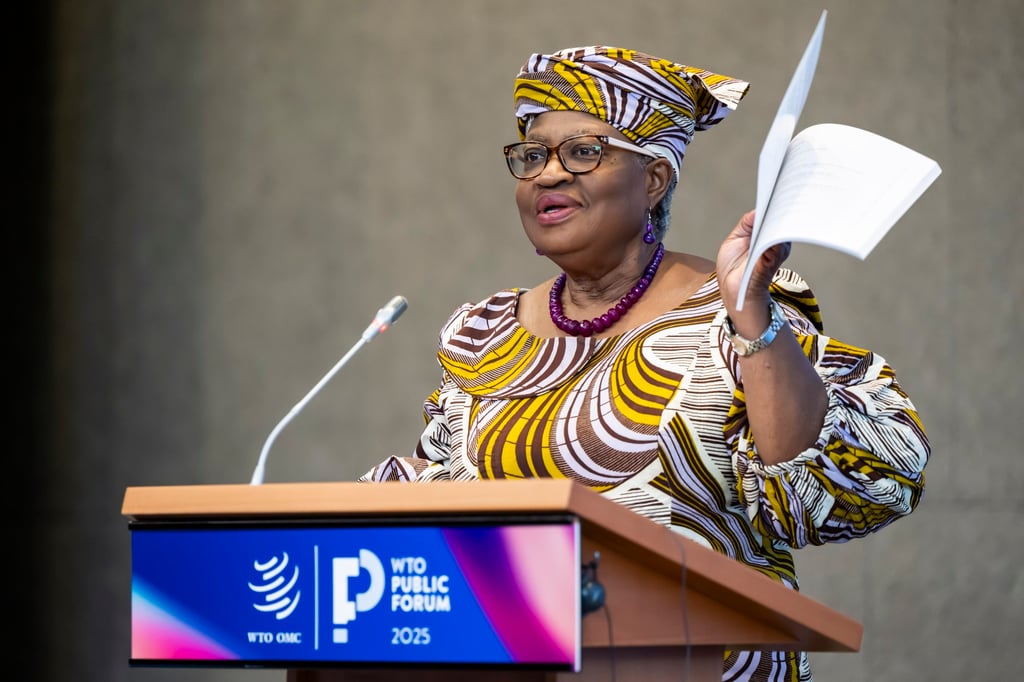 Ngozi Okonjo-Iweala, director-general of the World Trade Organization, seen at an event last week, praised China’s decision to no longer seek special treatment for developing nations. Photo: EPA
