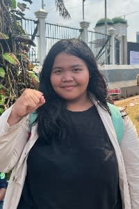 Kezia, an Indonesian student protester