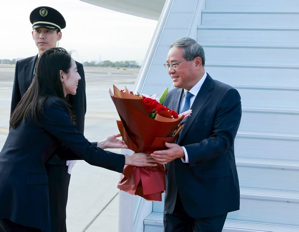 Chinese Premier Li Qiang arrives in New York on Monday to attend the UN General Assembly. Photo: Xinhua