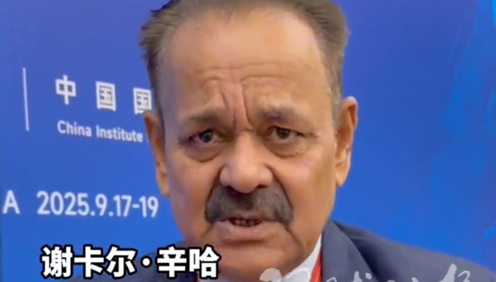 Shekhar Sinha, a retired vice-admiral, said if India’s economic interests were being hurt “our navy will go”. Photo: Weibo/环球时报