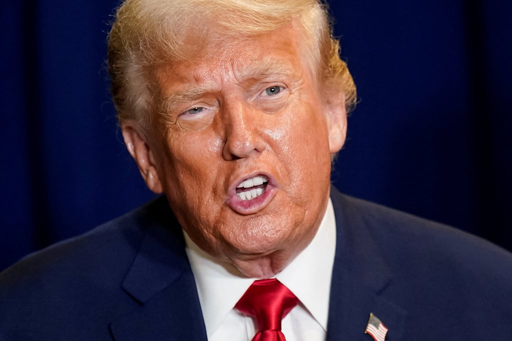 US President Donald Trump during a meeting with Milei (not pictured) at the UN General Assembly on Tuesday. Photo: Reuters
