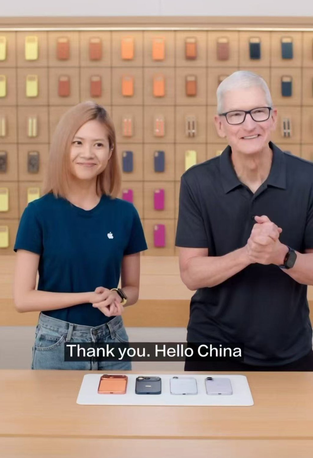 Apple CEO Tim Cook on Monday takes part in a live streaming shopping session on the short video platform Douyin to promote the iPhone 17 series and the iPhone Air’s domestic release. Photo: Weibo Apple CEO Tim Cook on Monday takes part in a live streaming shopping session on the short video platform Douyin to promote the iPhone 17 series and the iPhone Air’s domestic release. Photo: Weibo