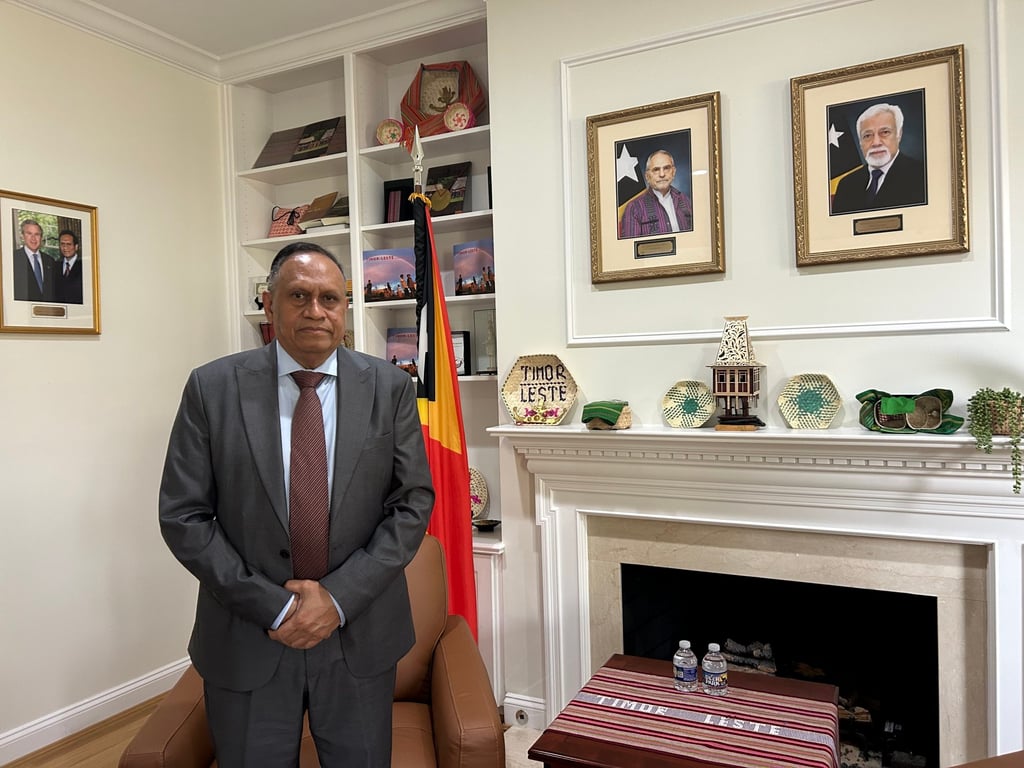 Jose Luis Guterres at the East Timor embassy in Washington. Photo: Khushboo Razdan Jose Luis Guterres at the East Timor embassy in Washington. Photo: Khushboo Razdan