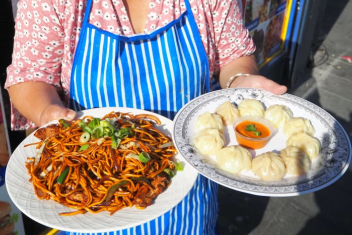 Nepali chow mein and momo