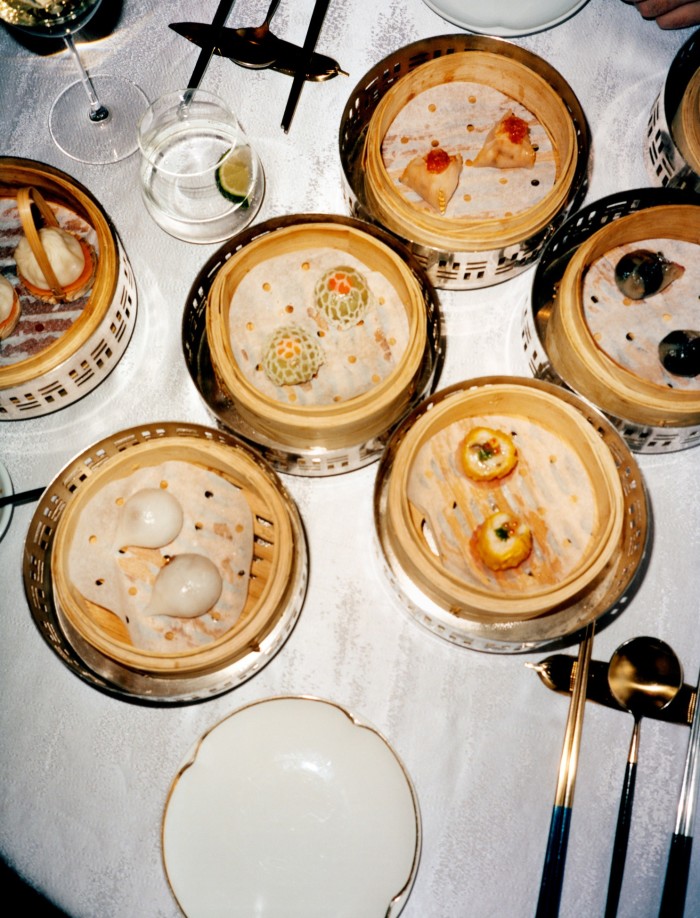 Dim sum at Man Wah in the Mandarin Oriental hotel