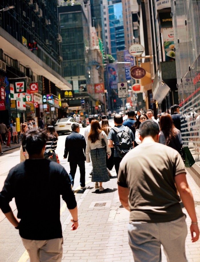 Pedestrians on D’Aguilar Street