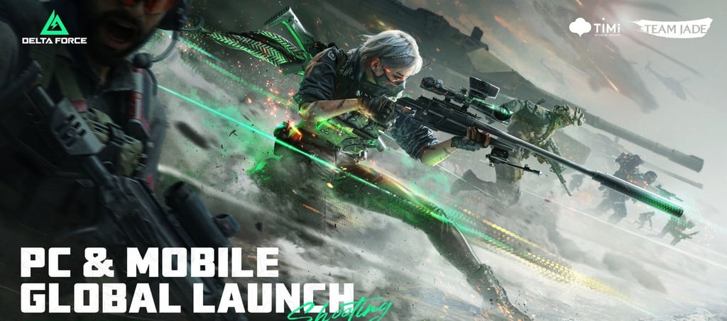 A promotional poster of Delta Force, available on mobile and personal computer versions. Photo: Handout