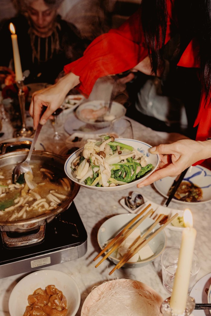 At the end of the meal the broth will be shared out for guests to drink