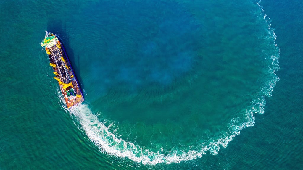 The sea trials for Asia’s largest trailing suction hopper dredger, the Tongjun, took place over five days in the Yellow Sea off northeastern China. Photo: Handout The sea trials for Asia’s largest trailing suction hopper dredger, the Tongjun, took place over five days in the Yellow Sea off northeastern China. Photo: Handout
