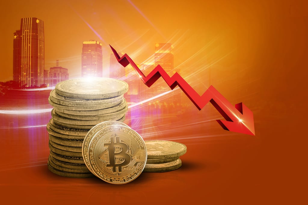 After surging to records in early October, bitcoin has now dropped more than 30 per cent. Photo: Shutterstock