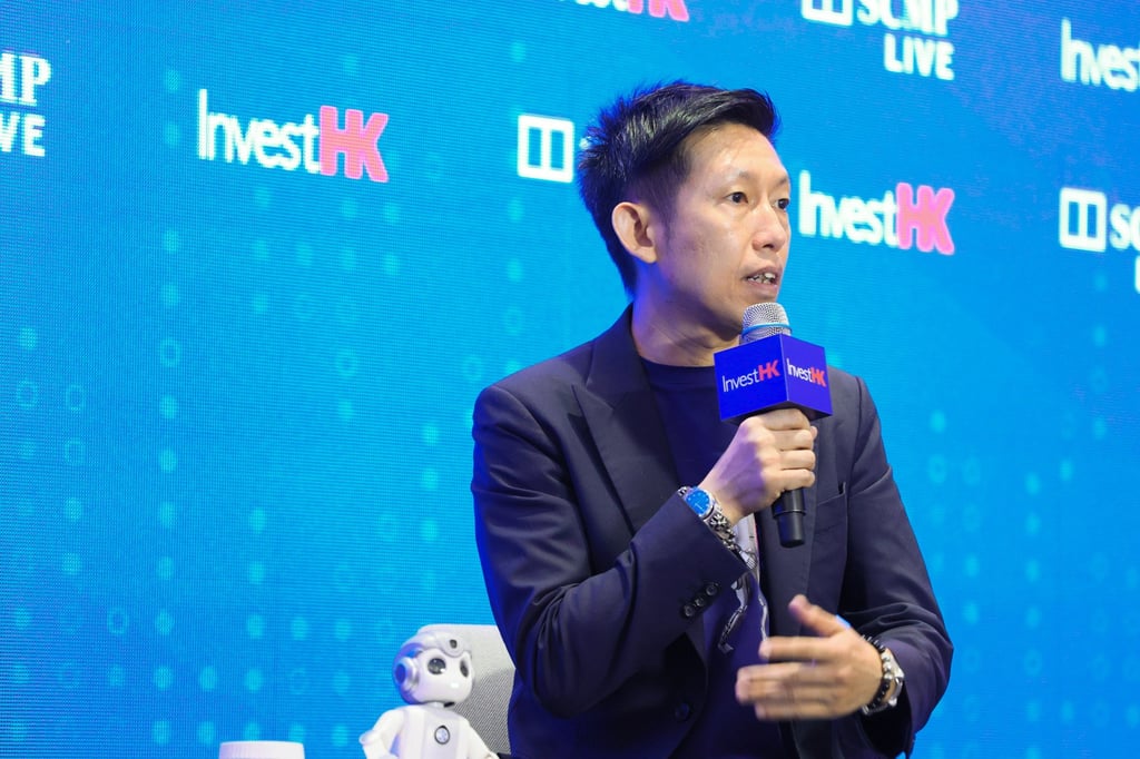UBTech Robotics’ chief branding officer Michael Tam during the InnoTech Forum 2024 at the Hong Kong Ocean Park Marriott Hotel on October 18, 2024. Photo: SCMP