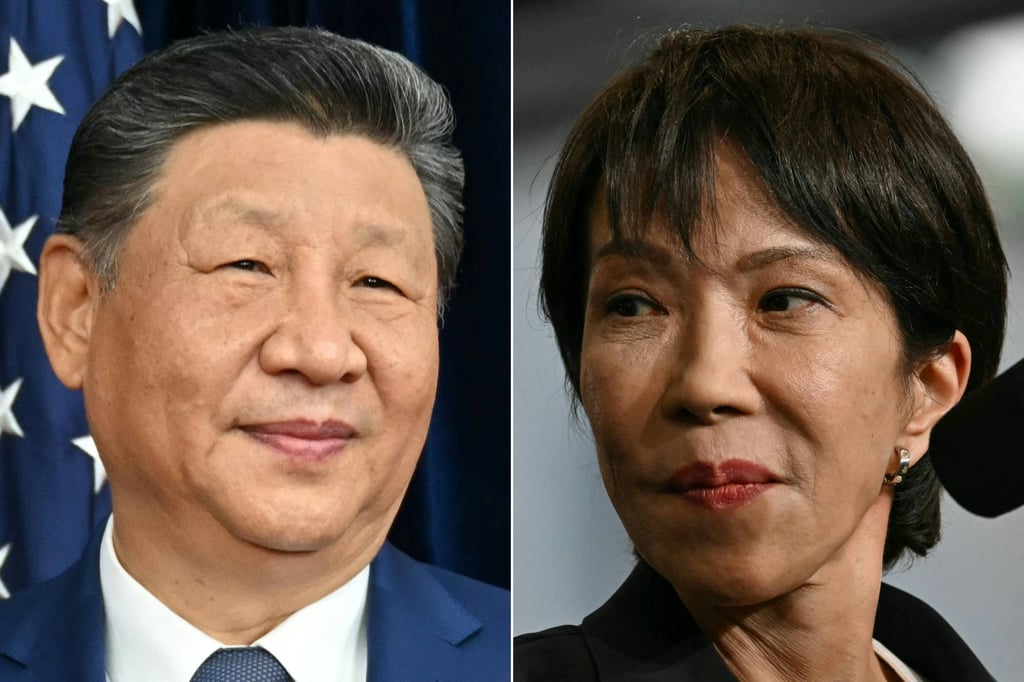 Chinese President Xi Jinping (left) and Japanese Prime Minister Sanae Takaichi met for the first time in person in South Korea on October 31. The present diplomatic row erupted a week after their meeting. Photo: AFP