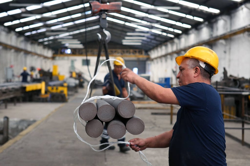 A steel bar factory in Santa Catarina, Nuevo Leon state, Mexico, on November 4. Earlier this month, Mexico introduced tariffs of up to 50 per cent on steel and other imports from Asian countries including China. Photo: AFP