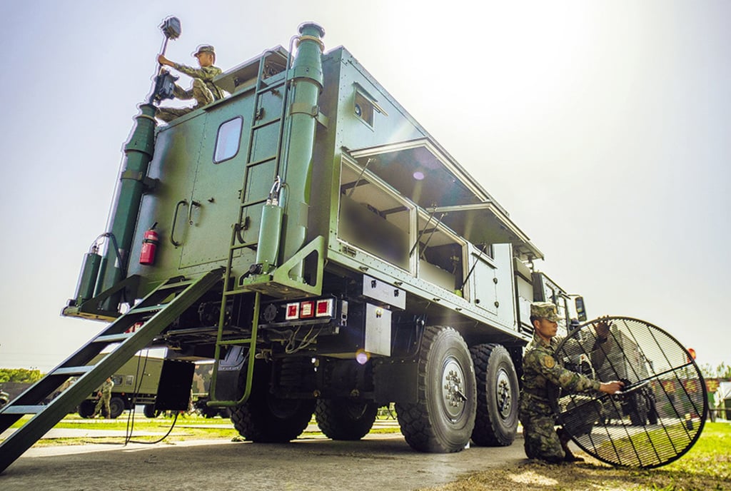 Soldiers with the Information Support Force, created in 2024, set up a network information system. Photo: PLA Daily Soldiers with the Information Support Force, created in 2024, set up a network information system. Photo: PLA Daily