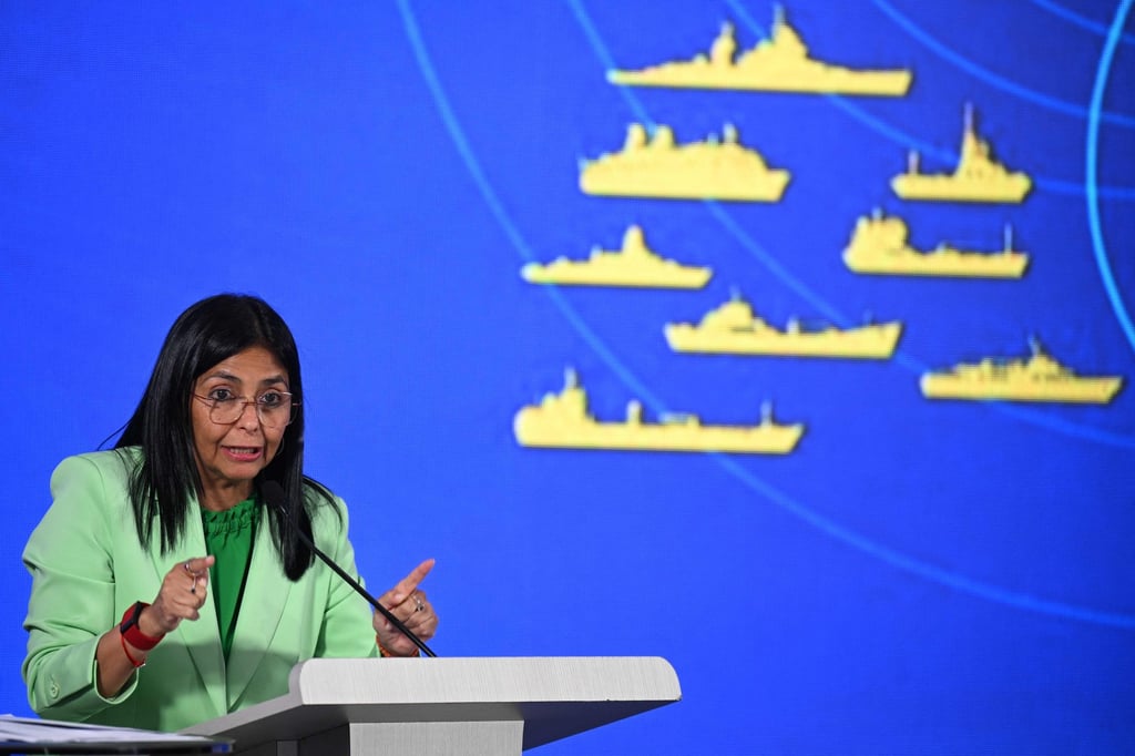 Venezuela’s Vice-President Delcy Rodriguez during a news conference in Caracas in September. Photo: AFP