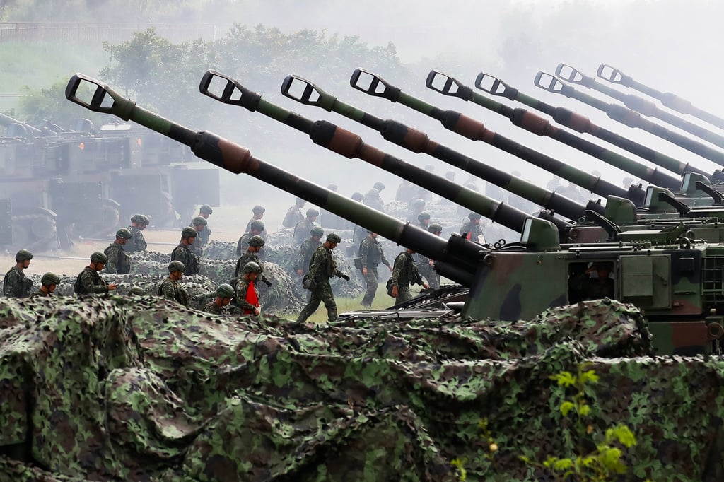 Taiwanese soldiers train in Taichung, Taiwan. Mainland China’s defence ministry has repeatedly said it “firmly opposes” any form of military collaboration between the US and Taiwan. Photo: Anadolu via Getty Images Taiwanese soldiers train in Taichung, Taiwan. Mainland China’s defence ministry has repeatedly said it “firmly opposes” any form of military collaboration between the US and Taiwan. Photo: Anadolu via Getty Images