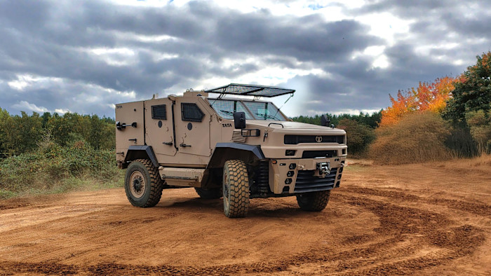 A picture of the Tata Light Armoured Multirole Vehicle