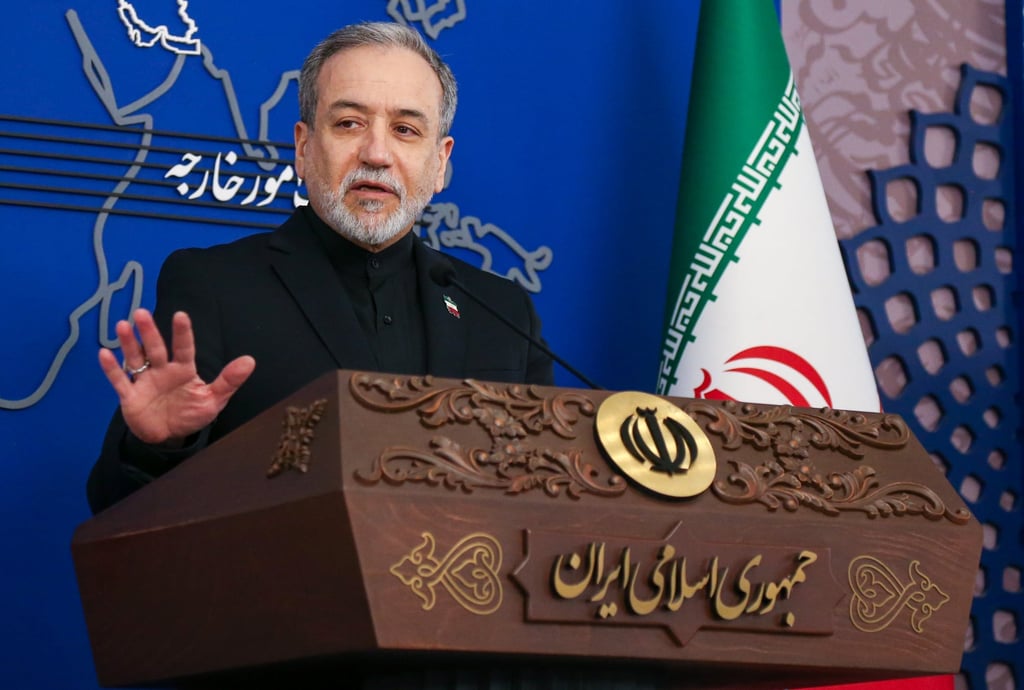 Iranian Foreign Minister Abbas Araghchi speaks at a news conference in Tehran on Monday. Photo: Xinhua