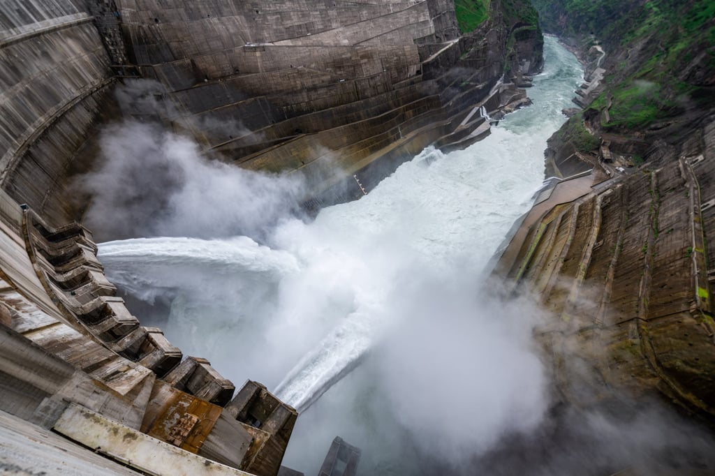 The Baihetan hydropower station straddles the provinces of Yunnan and Sichuan in southwestern China. Photo: Xinhua