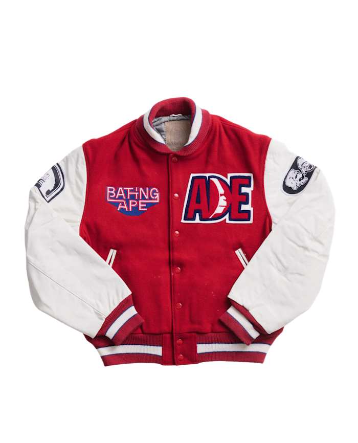 A Bathing Ape varsity jacket from his own collection