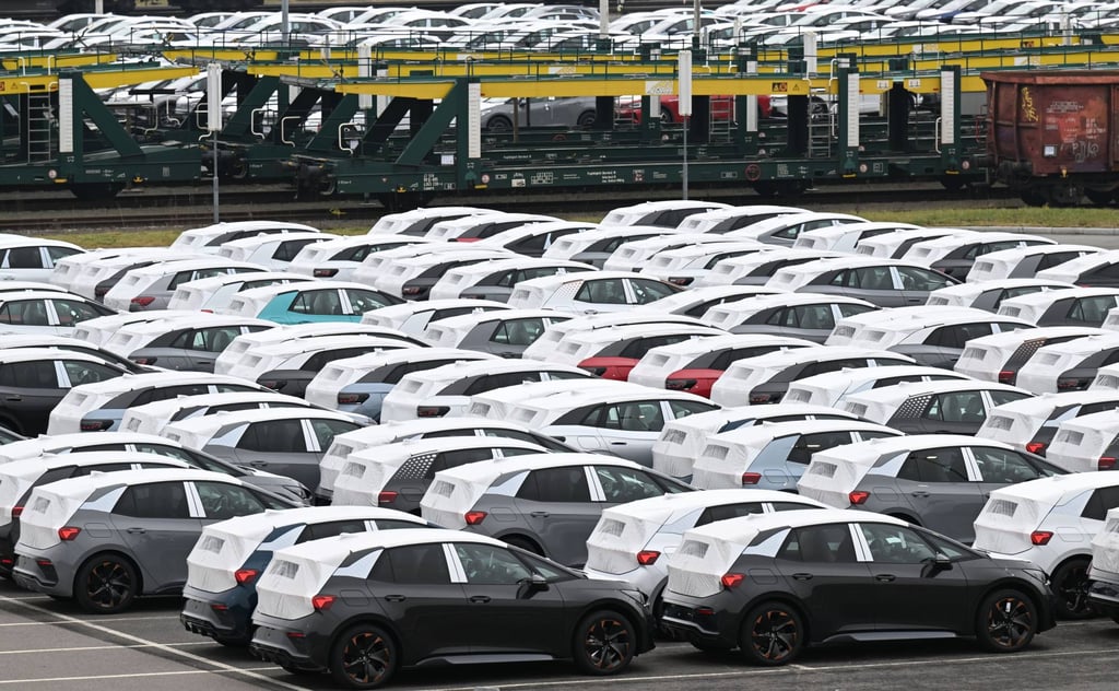 Volkswagen electric vehicles at the German company’s factory in Wolfsburg. Under the Industrial Accelerator Act, non-EU firms would be required to establish joint ventures with local partners in sectors like EV. Photo: dpa Volkswagen electric vehicles at the German company’s factory in Wolfsburg. Under the Industrial Accelerator Act, non-EU firms would be required to establish joint ventures with local partners in sectors like EV. Photo: dpa