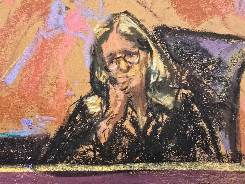 A courtroom sketch shows US District Judge Ann Donnelly presiding over the Huawei Technologies' criminal trial in Brooklyn, New York, on Wednesday. Photo: Reuters A courtroom sketch shows US District Judge Ann Donnelly presiding over the Huawei Technologies' criminal trial in Brooklyn, New York, on Wednesday. Photo: Reuters